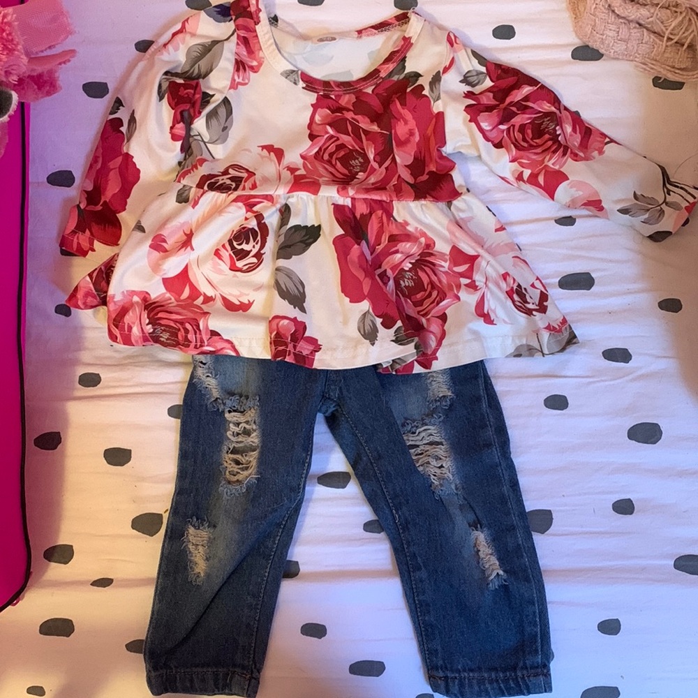 Girls shirt and pants set
